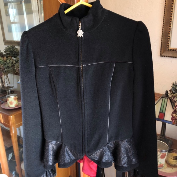 Steampunk Jacket With Laced Corset EUC Sz 4 Little Prince & Piggy Peplum - Picture 5 of 14